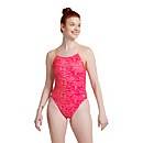 Printed Double Lace Back One Piece
