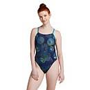 Printed T-Back One Piece