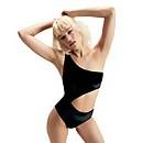Flu3nte Velour Asymmetrical Cut Out One Piece