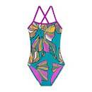 Printed Double X Back One Piece