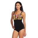 Print Blocked Square Neck One Piece